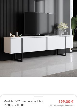 Mueble TV 2 puertas abatibles L180cm