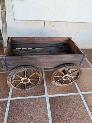 Carro de Madera Decorativo niños de arras 