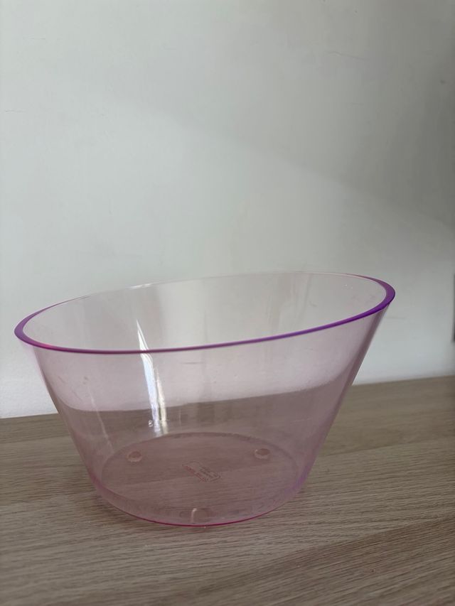 Pack 2 Fruteros Transparentes Rosados