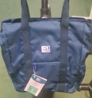 Bolso de Hombro Oxford  Gris Azulado.