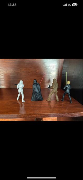 Figuras Star Wars (Darth Vader, Luke, Chewbacca)