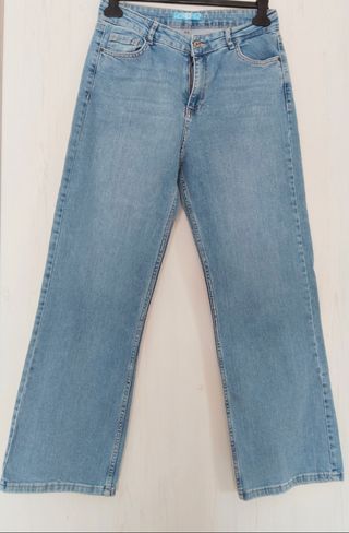 Pantalones campana vaqueros azules