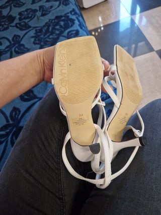 Sandalias Calvin Klein Blancas Tacon