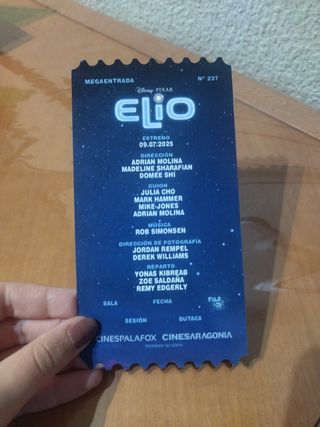 Megaentrada de cine Elio Disney Pixar 2025