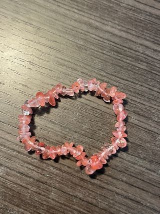 Pulsera de piedras naturales rosa