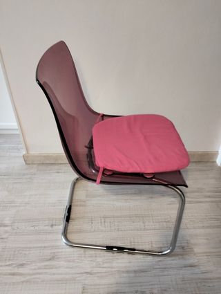 Silla IKEA TOBIAS rosa - con cojín de regalo