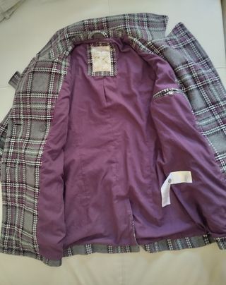 Abrigo cuadros Springfield Talla S