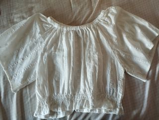 Blusa blanca manga corta