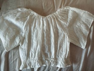 Blusa blanca manga corta
