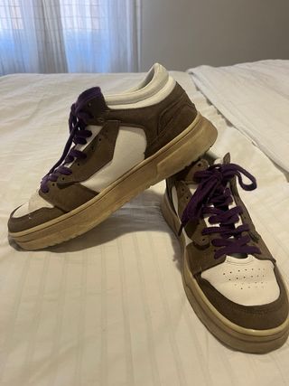 Zapatillas MIM Botín Marrón y Blanco