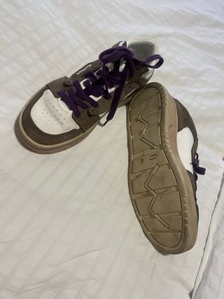 Zapatillas MIM Botín Marrón y Blanco