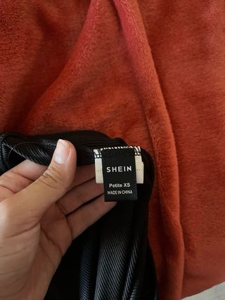 Falda larga negra Shein
