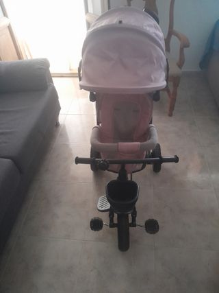 Triciclo/Carrito Bebé Rosa