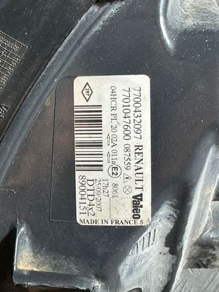 Faro Derecho Renault Scenic I 2002