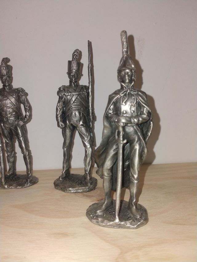 Lote 4 soldados 90mm aleación metal