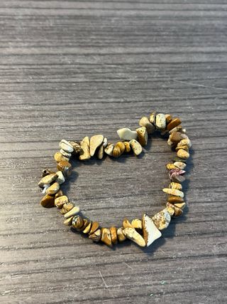 Pulsera de piedras naturales marrones y beige