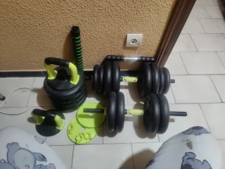 Lote Pesas Regulables Ejercicio Casa.