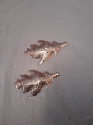 2 Ceniceros Hoja Metal Dorada