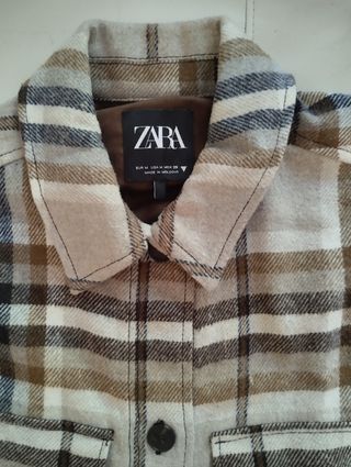 Sobrecamisa Zara cuadros Talla M