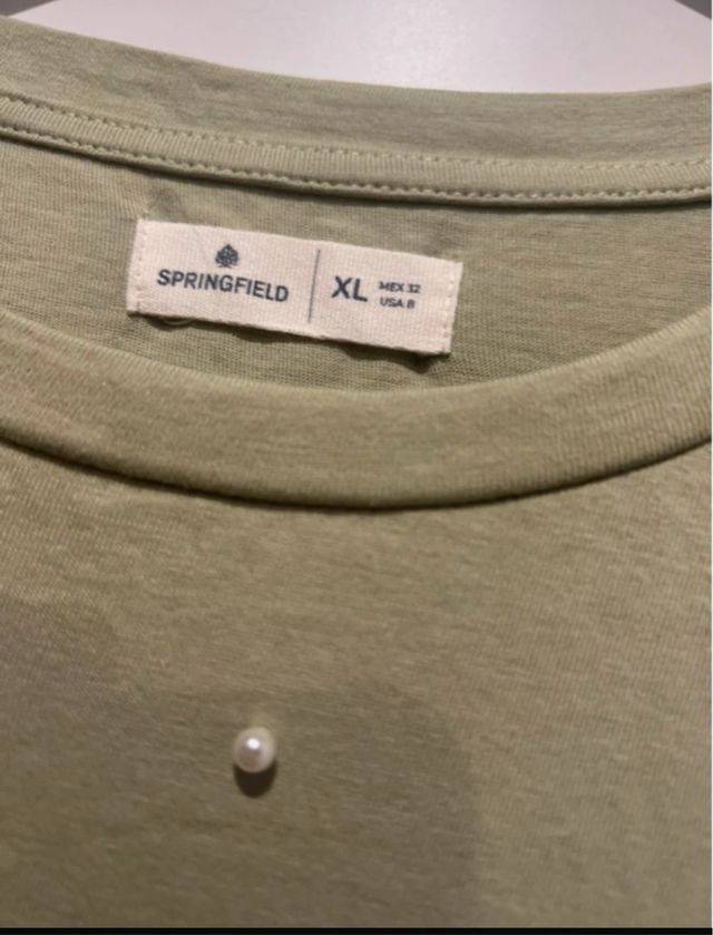 Camiseta Springfield verde perlas