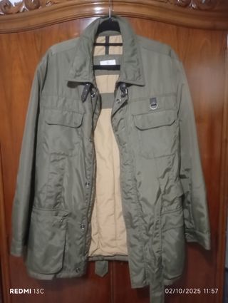 Chaqueta Hombre Talla L Verde/Beige