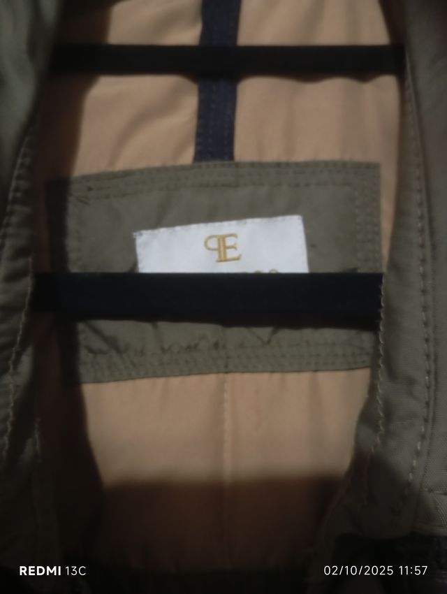 Chaqueta Hombre Talla L Verde/Beige