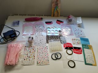 Kit Manicura Uñas: Lámparas, Brochas, Pegatinas
