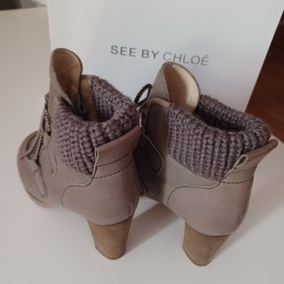 Botines See by Chloé Beige/Gris