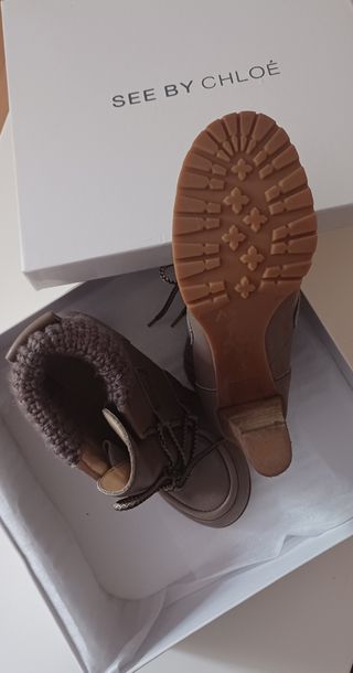 Botines See by Chloé Beige/Gris