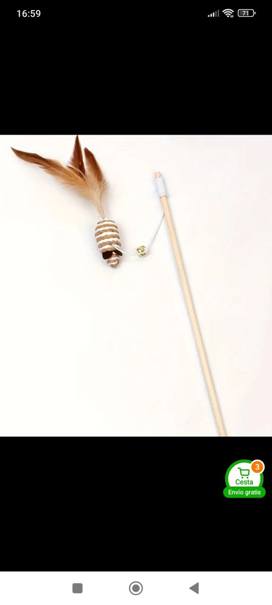 Juguetes para gatos palos más muñecos nuevos