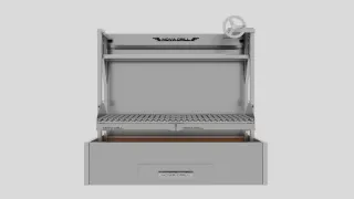 Parrilla barbacoa de carbón inox