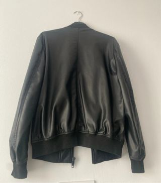 Cazadora Bomber Polipiel Zara Negra
