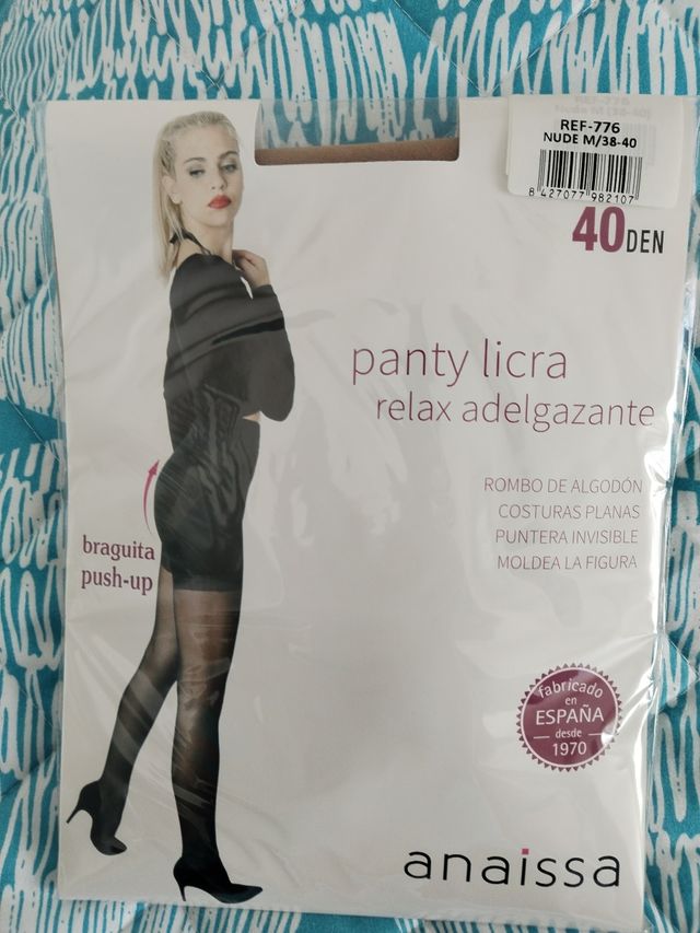 Pantis Anaissa Lycra Reductor Push-up 40 Den M/L