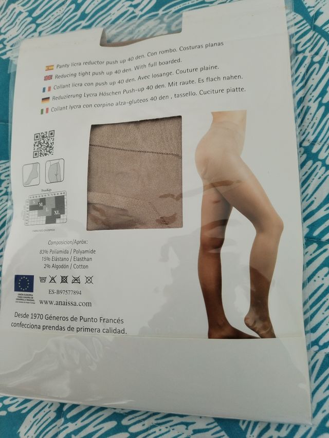 Pantis Anaissa Lycra Reductor Push-up 40 Den M/L