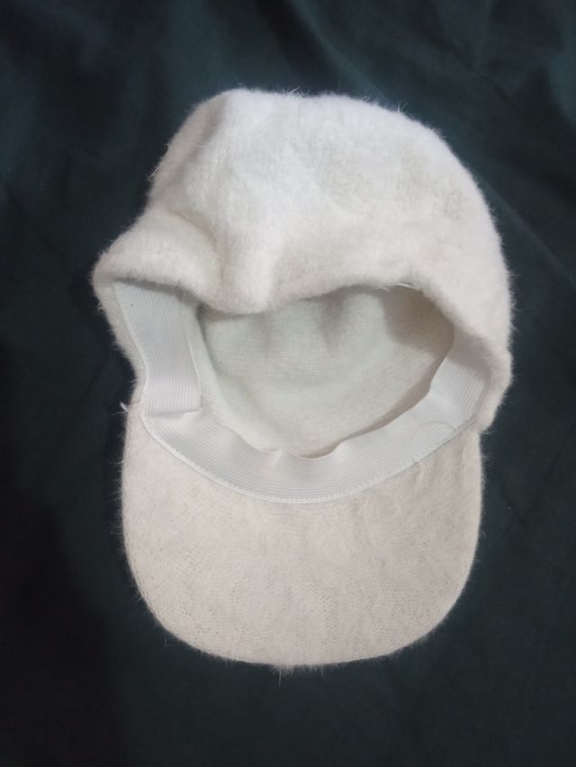 Gorra de pelo blanco elástica unisex