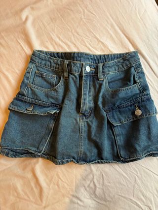 Minigonna jeans con tasche