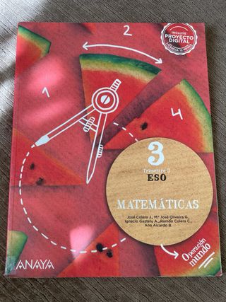 Matemáticas 3 ESO operación mundo Anaya 