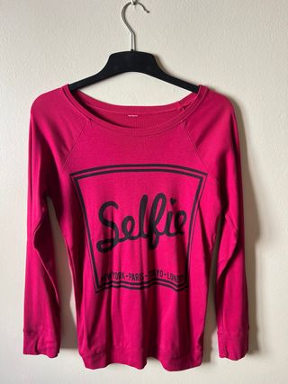 Camiseta/sudadera manga larga rosa oscuro Talla S
