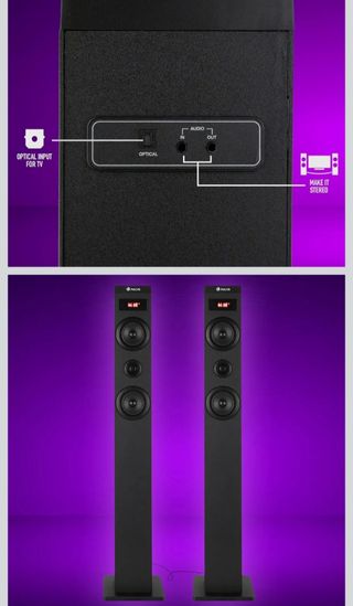 NGS Torre Sonido Bluetooth 80W Óptica
