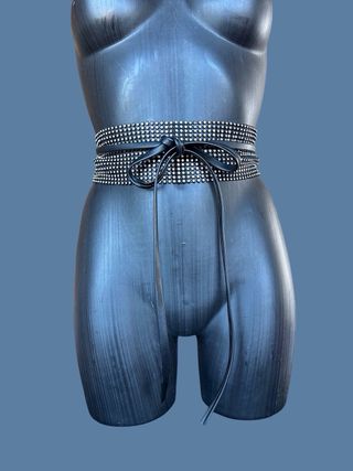 Cintura donna con strass e fiocco