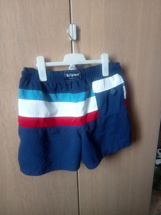 Bañador hombre rayas azul, rojo y blanco Talla L