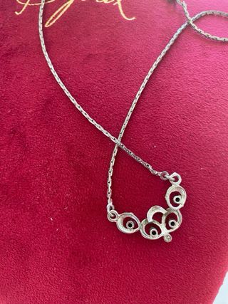 Collana vintage argento ed acquamarina