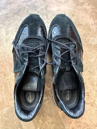 Zapatos Clarks Negros Piel y ante 