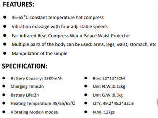 Cinturón Masajeador Abdominal Lumbar