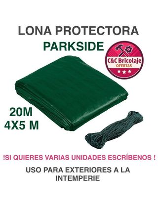 Lona Protectora Parkside 20 Metros 4x5 Metros