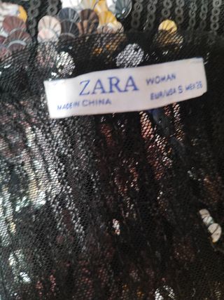 Camiseta Zara Lentejuelas  Talla S sin estrenar 