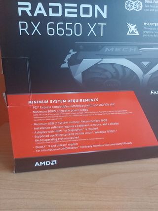 AMD Radeon RX 6650 XT Tarjeta Gráfica