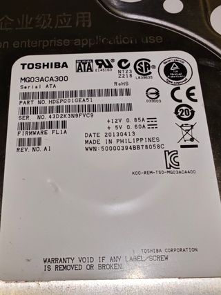 Disco Duro Toshiba 3TB SATA