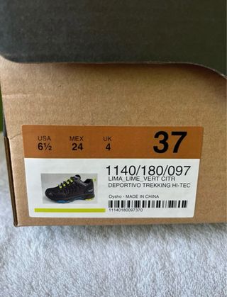 Zapatillas de montaña Hi-Tec negras y amarillas