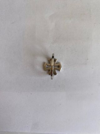 Anillo Plata y Brillantes Cruz